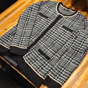 Karl Lagerfeld Paris Houndstooth Sweater